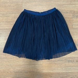 Trixxi Navy Above The Knee Accordion Pleat Skirt